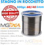 BOBINA STAGNO IN ROCCHETTO 60/40 500GR 1MM SALDATURA LABORATORIO HIGH QUALITY